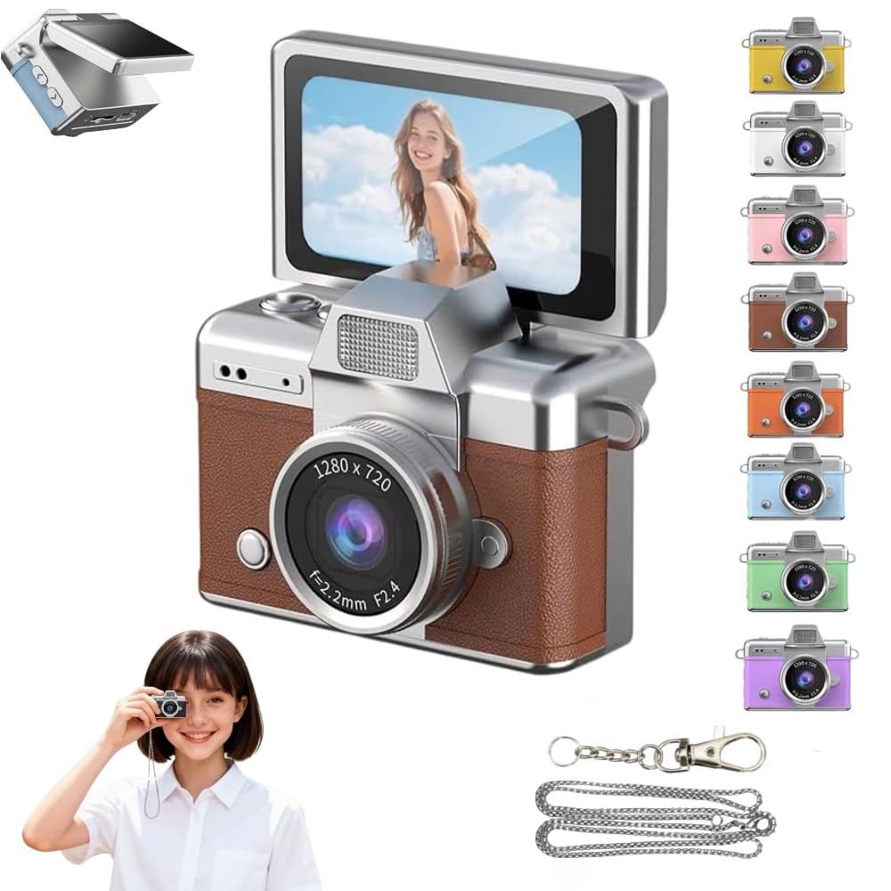 LK027 Mini Flip Keychain Digital Camera